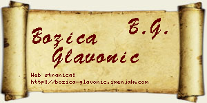 Božica Glavonić vizit kartica